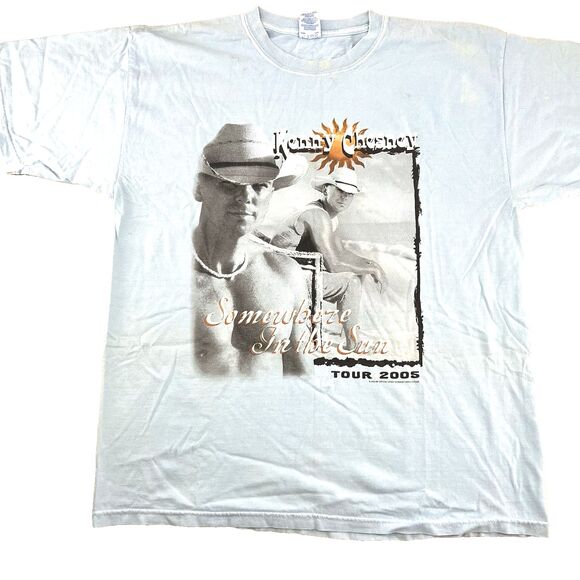 Kenny Chesney Somewhere in the Sun 2005 Tour T-Shirt Light Blue Size - Picture 1 of 13